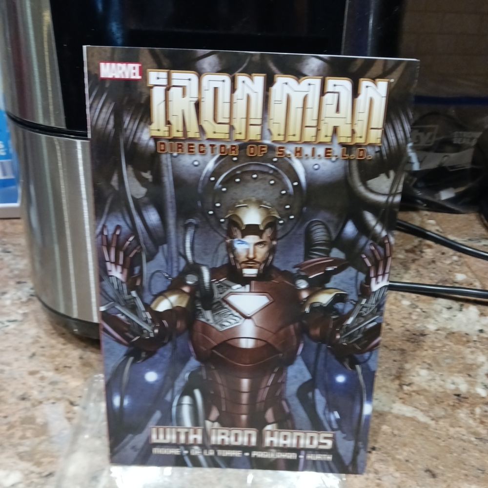 Marvel Iron Man Director of Shield With Iron Hands Graphic Novel Nick Fury Stark